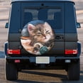 thumbnail image 3 of Kdxio Playful Cat for Tire Cover Wheel Protectors Tyre Covers Weatherproof Wheel Covers Universal Fit for Trailer Rv SUV Truck Camper Travel Trailers 16 inch, 3 of 8