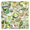 thumbnail image 2 of NookHive 55pcs Matcha Green Tea Theme Doodle Stickers for Suitcase, Scooter, Laptop, Waterproof Vinyl Decals for DIY Crafts,green, 2 of 7