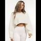 thumbnail image 5 of Sudaderas de Larga con Globo para Mujer, Sudaderas , Cuello Redondo Extragrande Albaricoque XS, 5 of 9
