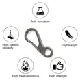 thumbnail image 4 of 20 Piece Carabiner Set Carabiner Hook Snap Closure Keyring Clips Snap Buckle Spring Backpack Clasps Hooks for Camping, 4 of 5