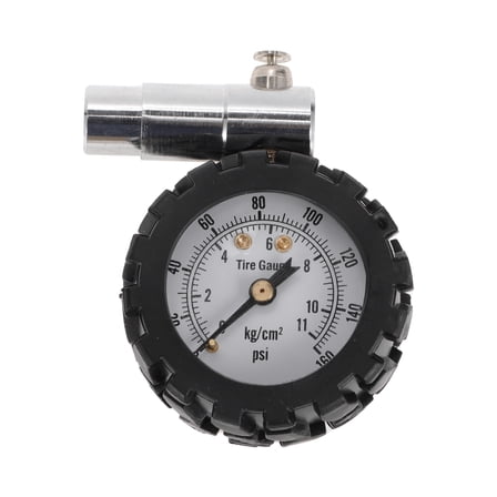 Unique Bargains 1 Pcs Universal Tire Pressure Gauge Wheel Cover 0-160PSI GS12-ZBR11-160PSI Air Pressure Meter for Bicycle