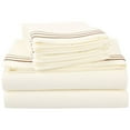 thumbnail image 5 of Luxor Treasures-Executive 3000 MF3000KGSH RETPIV Executive 3000 Series King Sheet Set - Taupe & Ivory, 6 Pieces, 5 of 7