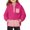 X5 Hot Pink, variant on Confree Sweatshirts For Girls Color Block Long Sleeve Hoodie Spring Autumn Dailywear Fashion Comfortable Little Girls Pullover Top Size 5-6 Years Beige