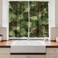 thumbnail image 2 of Ambesonne Geometric Kitchen Curtains, Angular Polygon Design, 55"x45", Olive Green Green Brown, 2 of 3