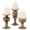 Brown, variant on Sziqiqi Set of 3 Metal Rustic Farmhouse Pillar Candle Holders: Vintage Distressed Wood-Grain Finish Mermaid Silhouette Iron Candle Stand for Mantle Decor Shabby Chic Centerpiece Dining Table Brown