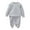 Gray, variant on Ahdbta Toddlers 2 Pieces Sweatsuit Sets Long Sleeve Crewneck Pullover Tops and Joggers Pants Solid Color Tracksuit Outfits