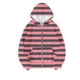 thumbnail image 3 of Hvyesh Striped Zip Up Hoodie Women Oversized Sweatshirt Hoodies Zipper Sweaters Pullover Vintage Preppy Shirt Outfits, 3 of 3