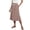 Brown, variant on Uscallm Women's Striped A-Line Maxi Skirt Flowy Midi Casual Boho Beach Vacation Elastic Waist Summer Skirts, Brown L