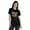 Black, variant on Kiss Me I'm Vaccinated Funny Pro Vaccine Crew Neck T-shirt For Women's-HM