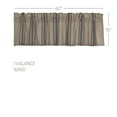 thumbnail image 3 of VHC Brands Grain Sack Charcoal Black Stripe Farmhouse Kitchen Curtain Valance 16x60, 3 of 6