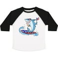 thumbnail image 3 of Inktastic Fourth of July Shark Surfing Boys or Girls Toddler T-Shirt, 3 of 5
