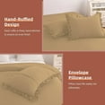 thumbnail image 6 of 5 Piece Luxury 5 Inch Two Layer Ruffle Comforter 550 GSM All Season (King/Cal King Size) Premium Super Soft - 800 TC, 100% Egyptian Cotton- Solid Taupe Colour, 6 of 7
