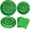 Holographic Green, variant on Rose Red Paper Plates & Polka Dot Napkins Set, 75pcs Dinnerware Includes 9" Dinner Plates, 7" Dessert Plates & 6.5" Napkins, Elegant Metallic Party Tableware for Birthday, Bridal & Celebration