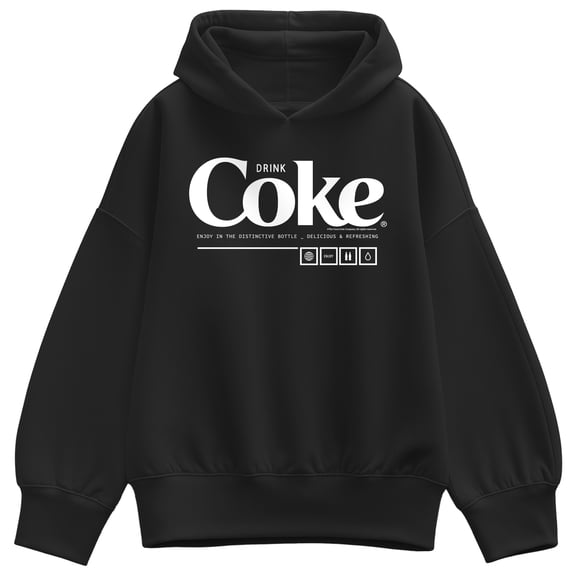 Coca-Cola - Drink Coke Enjoy - Ladies Oversized Fleece Hoodie Sweatshirt