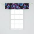 thumbnail image 2 of Petunia Window Valance, Dreamy Jungle Vibes Retro Wave Colors Flowers with Fantasy Petals Art, Curtain Valance for Kitchen Bedroom with Rod Pocket, 54" X 18", Pastel Pink Aqua Indigo, by Ambesonne, 2 of 2