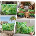 thumbnail image 5 of St. Patrick's Day Outdoor Waterproof Pillow Covers, Farmhouse Spring Watercolor Green Clovers Decorative Square Throw Pillowcase Sofa Cushion Sham for Patio/Couch/Chair, 24"x24" 2 Pack, 5 of 8
