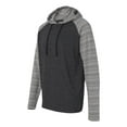 thumbnail image 2 of (Price/each)Burnside 8127 Striped Sleeve Raglan Jersey Hoodie-White/Black-M, 2 of 3