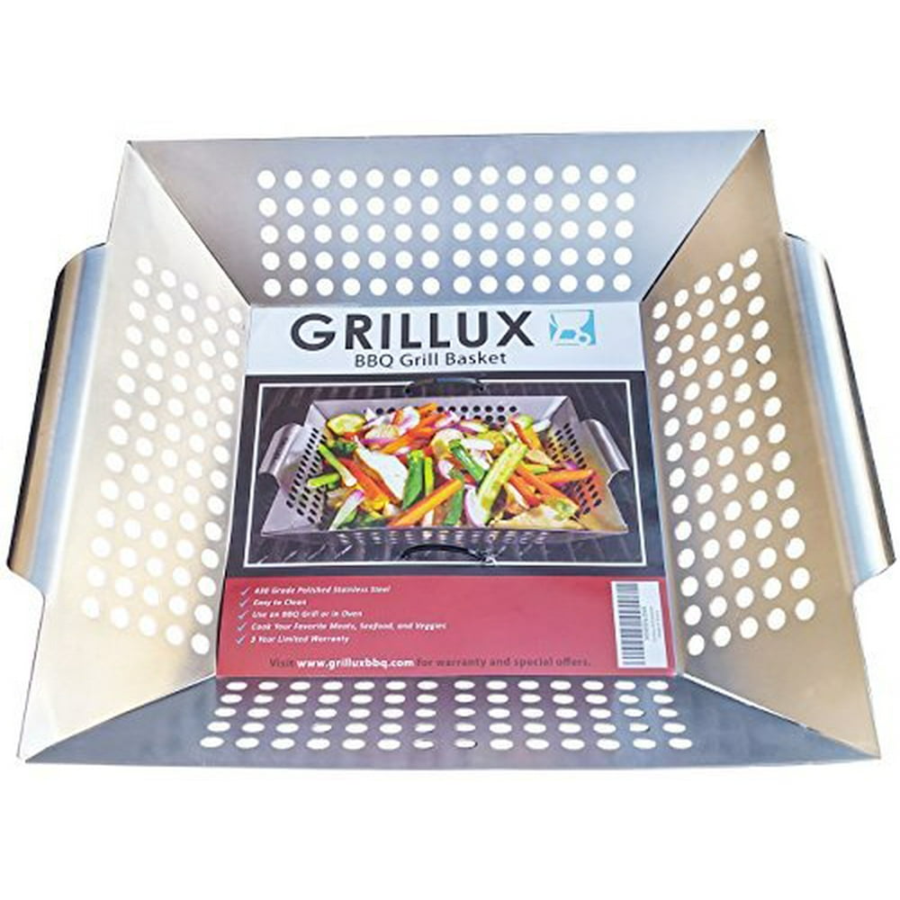 Grillux Stainless Steel Vegetable Grill Basket