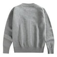 thumbnail image 3 of Ketyyh-chn99 Toddler Infant Baby Girl Boy Knit Sweater Toddler Boy Crewneck Sweatshirt Excavator Embroidery Long Sleeve Pullover Top Oversized Sweater Shirts Fall Outfit Size for 8-9 Years,Grey, 3 of 8