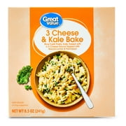 Great Value 3 Cheese and Kale Bake Meal, 8.5 oz (Regular Frozen, Shellfish Free)