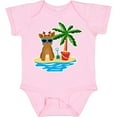 thumbnail image 3 of Inktastic Reindeer on the Beach with Palm Tree Boys or Girls Baby Bodysuit, 3 of 5