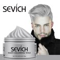 thumbnail image 2 of Sevich - Cera de color temporal para el cabello para hombres, pasta moldeadora de un solo uso, gel para teñir el cabello y peinarlo, color gris plateado, 120 g, 2 of 5