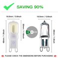 thumbnail image 3 of Bombilla LED Sriomny G9, 2 W, 6000 K, luz blanca fría, 200 lm, 120 V (paquete de 10), 3 of 7