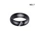 thumbnail image 4 of Qarigey Anillo de circón con incrustaciones de cristal, anillos de acero de titanio de estilo Simple de cerámica, accesorio de moda, joyería de Ropa, zapatos y accesorios Miscelánea Negro siete Qarigey AP014737-07, 4 of 6