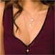 thumbnail image 4 of Moda en capas collar largo moneda colgante collares cadena encanto collar joyería para mujeres y niñas TUNC  Sencillez, 4 of 5