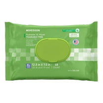 McKesson Flushable* Wet Wipes XL - Aloe & Vitamin E Formula, Gentle on Skin, Plant-Based Adult Cleansing Wipes - Unscented, 48 Wipes, 1 Pack
