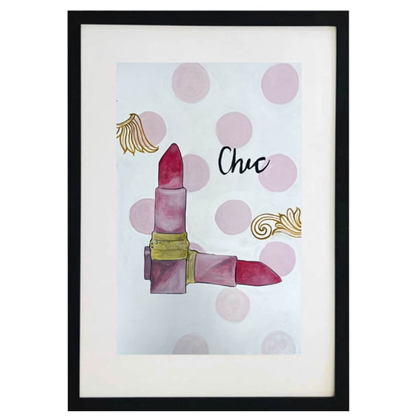 Cuadro de decorativo de pintado 100% a mano colección MilleniArt enmarcado con madera y vidrio