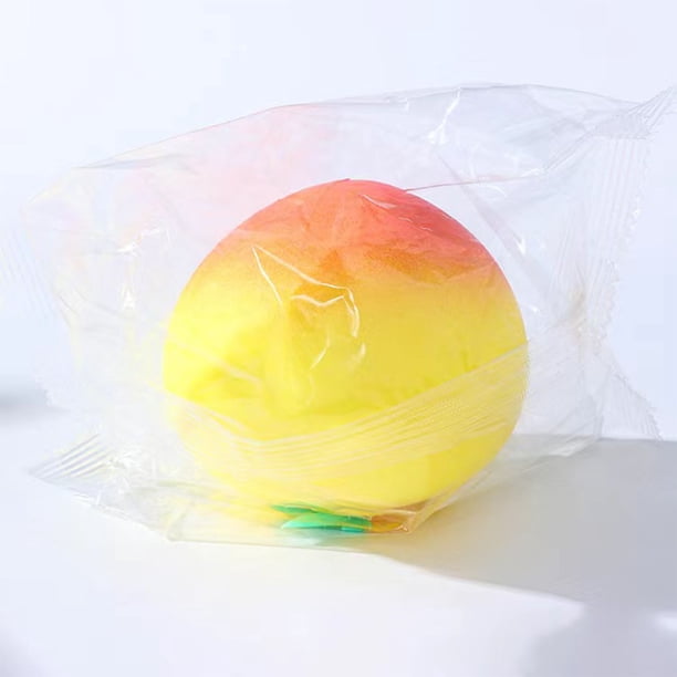 Juguete Antiestrés Realista con Forma de Melocotón: Pelota Antiestrés de Crecimiento Lento, Juguete de Frutas Suave y Apretable para Niños y Adultos, Juego Sensorial Portátil para El Hogar, La Oficin