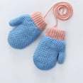 thumbnail image 2 of Jamicy Toddler Gloves Winter for 1-3 Years Toddlers Toddler Kids Mittens with String Fleece Lined Winter Warm Knitted Snow Gloves Gloves Cold Weather BabY Gloves, 2 of 3