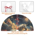 thumbnail image 4 of Sikiie Starry Sky White Horse 30-48 inches {designName} Print Christmas Tree Skirt Snowman Xmas Tree Skirt with Edge Christmas Decorations for Holiday Party48", 4 of 7