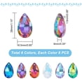 thumbnail image 2 of 36 Pcs Faceted Teardrop Glass Beads 6 Colors 16.5x28mm Teardrop Crystal Glass Beads Top Drilled Drop Spacer Beads for DIY Craft Necklace Bracelet Earring Jewelry Making Hole: 1.6mm, 2 of 8