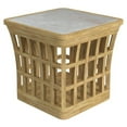 thumbnail image 4 of Butler Specialty Company Monhegan Outdoor Teak And Marble End Table - Natural, 4 of 6
