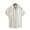 White, variant on Swuxness Men's Print Short Sleeve Turn-Down Collar Button Front Casual Shirt Summer Breathable Stylish