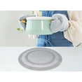 thumbnail image 5 of Unique Bargains Set of 6 Round Placemats for Kitchen Dining Table Decor Gray, 5 of 7