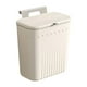 thumbnail image 1 of Cubo de basura colgante para cocina con tapa, cubo de basura compacto para baño, cubo de basura delgado para encimera, dormitorio, RV Blanco cremoso, 1 of 9