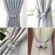 thumbnail image 5 of 4 Pieces Magnetic Curtain Tieback, European Curtain Drapes Clips Rope Holdbacks Curtain Holder Buckles, Decorative Drape Tie Backs Holdback Holder for Window Draperies（Grey), 5 of 5
