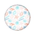thumbnail image 2 of Kll Colorful Seashells1 Tire Cover,Universal Wheel Tire Cover For Trailer, Rv, Suv, Truck,Camper And Many Vehicle,(15 Inch), 2 of 8
