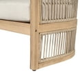 thumbnail image 4 of Christopher Knight Home 3-Piece Outdoor Acacia Wood Club Chair Set and MGO Side Table, Light Teak+Beige, 4 of 13