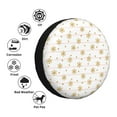 thumbnail image 4 of Sikiie Gold Snowflake Stripes PVC Leather Spare Tire Wheel Cover Spare Tire Cover, for Car Truck SUV Camper Trailer Universal Fit(14-17in)-17 inch, 4 of 6