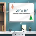 thumbnail image 6 of MaxGear Double-Sided Dry Erase Board, 24"x18" Aluminum Frame Hanging Whiteboard, White Board with a Black Dry Erase Marker, 6 of 8