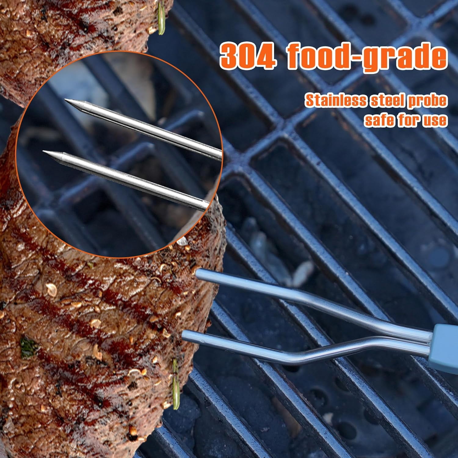 Meat Thermometer Fork Grill Digital Cooking Instant Read Suitable BBQ Smoker