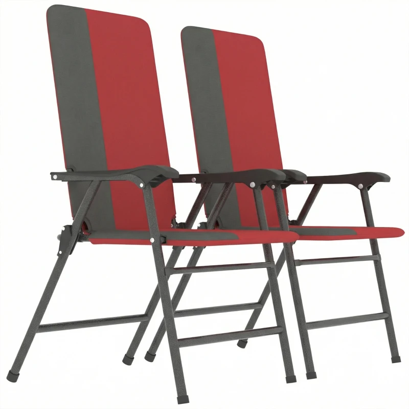 Patio Chairs Set of 2,Outdoor High Back Chairs Set,Lawn Chairs,Folding Camping Chairs,