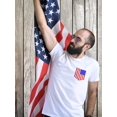 thumbnail image 2 of USA Pocket Flag Graphic Men White T-Shirt, Male x-Large, 2 of 4