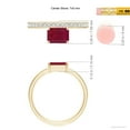 thumbnail image 5 of ANGARA Natural Emerald-Cut 1 ct Ruby Off-Centered Solitaire Ring With Diamonds in 14K Yellow Gold for Women (Size-7x5mm) | July Birthstone, Anniversary, Jewelry Gift for Women | Natural Ruby Ring, 5 of 9
