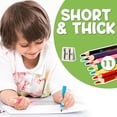 thumbnail image 5 of CHENjy Length Toddler Pencils for Small Hands Jumbo Fat Coloring Pencils with Triangular Grip for Beginners Thicker Core Kids Pencils for Preschool Coloring 4 in, 5 of 5