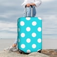 thumbnail image 7 of Fuzoiu Aqua And White Polka Dot Print Suitcase Cover,Washable Luggage Covers for Suitcase,Elastic Luggage Protector Cover,Scratch Resistant Travel Suitcase Covers-X-Large, 7 of 7